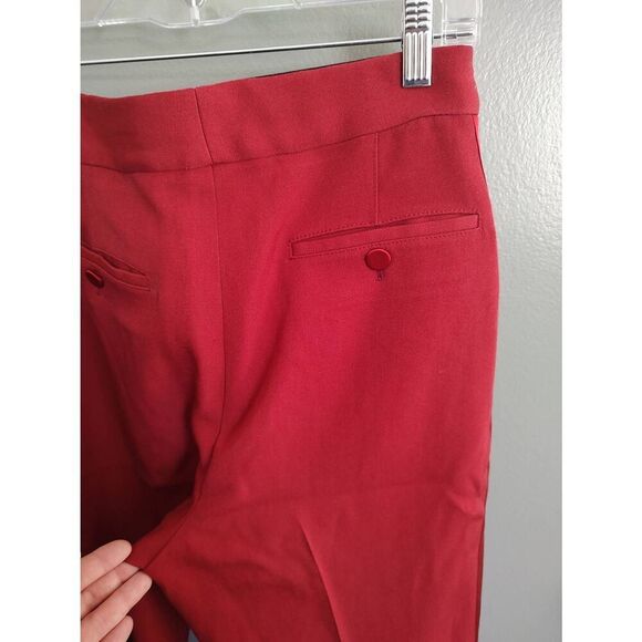 Burberry Women’s 6 Carmine Red Jacinda Ankle Length Pants Trousers Italy $1200 - Picture 11 of 16